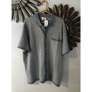 NWT Marine Layer Men's Vapor Waffle Knit Button Down Short Sleeve Shirt X-Large